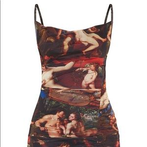 PLT Ruched Mesh Summer Dress